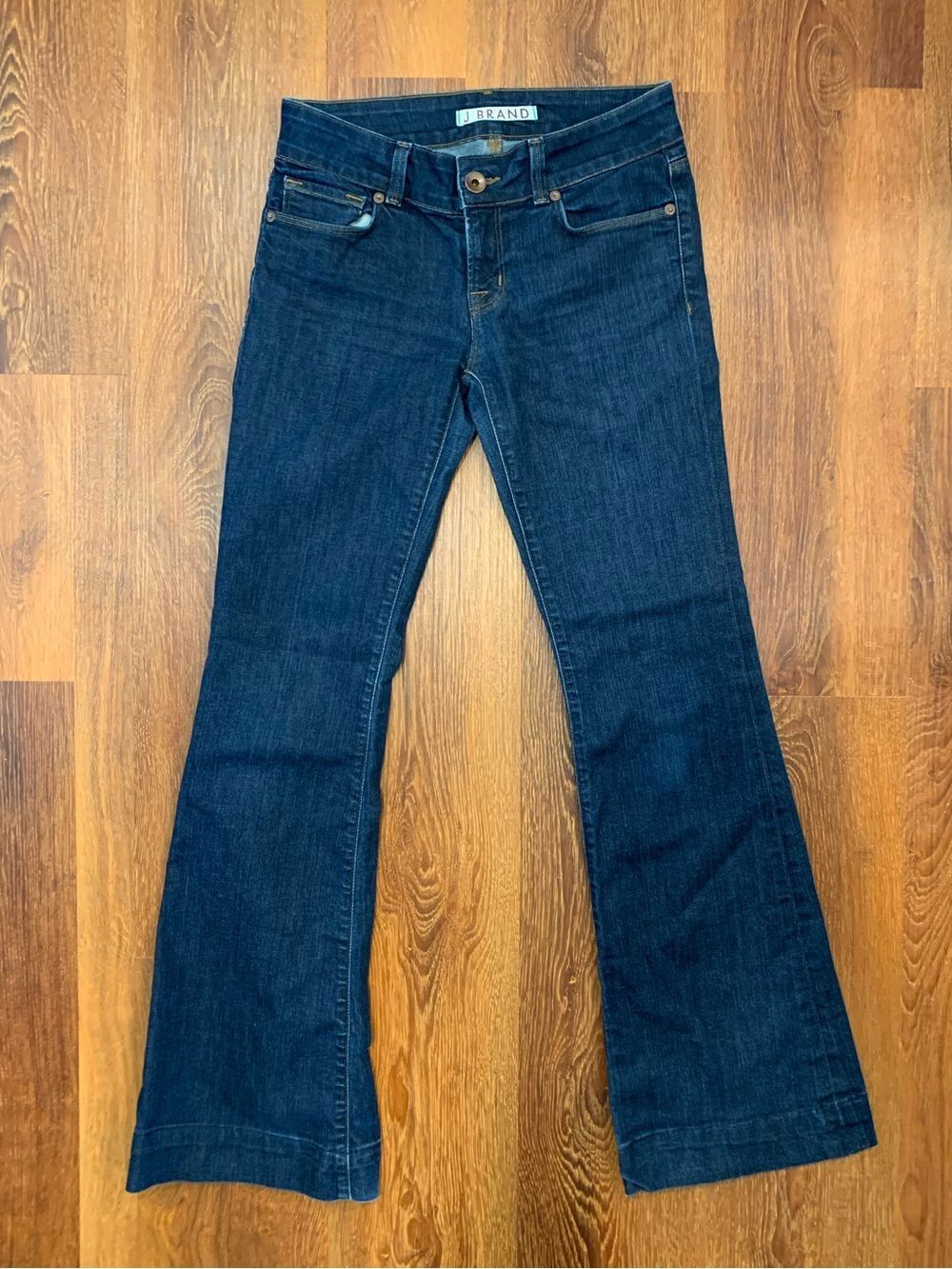 J Brand Love Story Jeans Women’s 26 Blue Flare Leg Low Rise Y2K Retro 1970s Boho